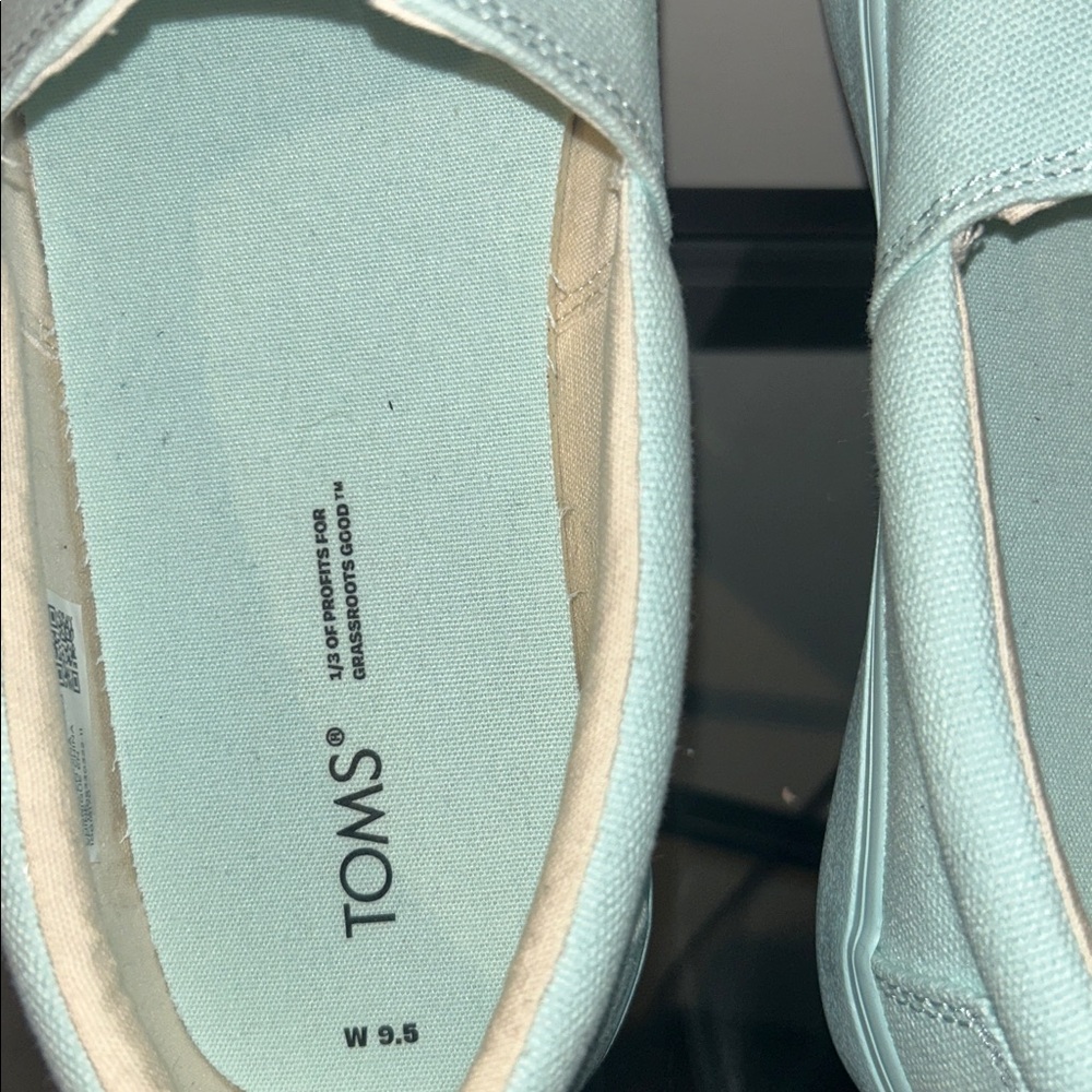 TOMS Sky Blue Canvas Slip-Ons